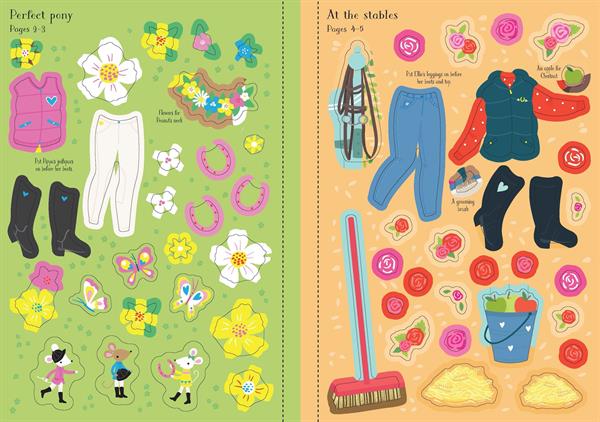 Usborne Little Sticker Dolly Dressing Ponies