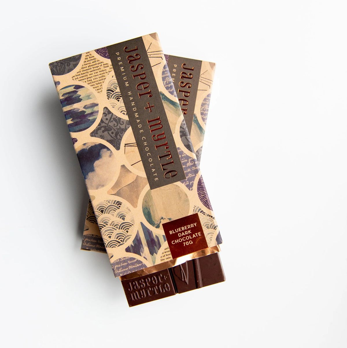 Jasper and Myrtle - Blueberry Dark Chocolate (70g)