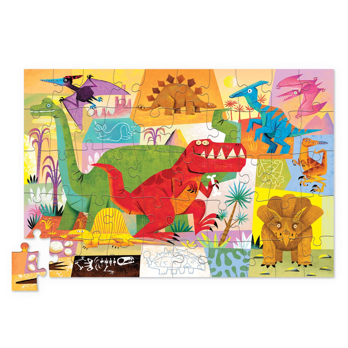 Crocodile Creek 50 pc Tin Puzzle - Dino World