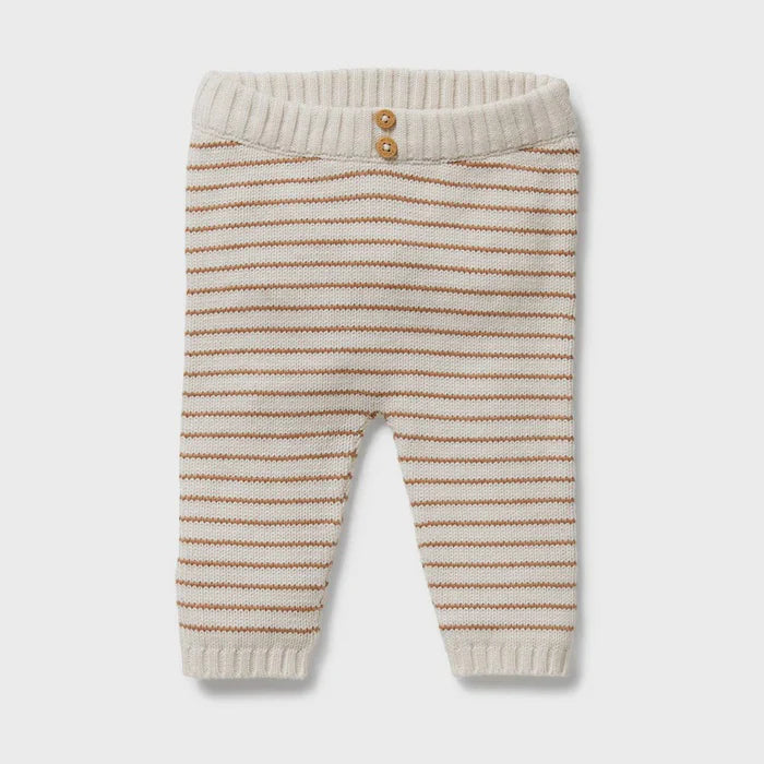 Wilson and Frenchy Cinnamon Stripe Organic Knitted Legging