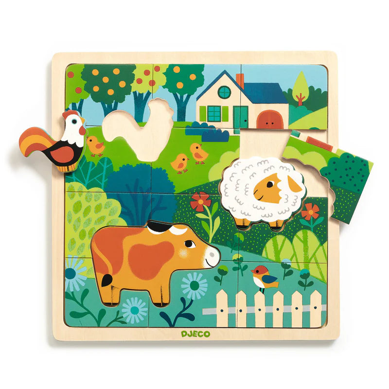 Djeco Puzzle Farm 15 pc