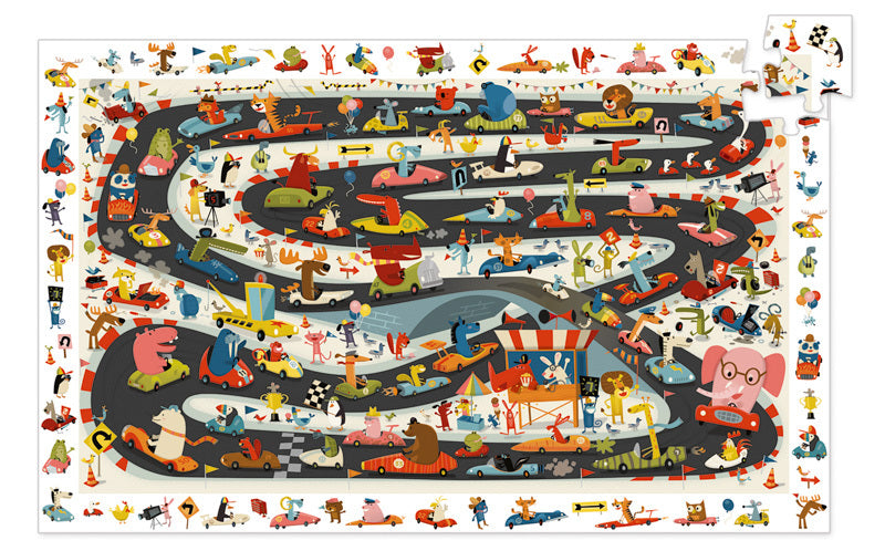 Djeco Car Rally Observation Puzzle 54pc