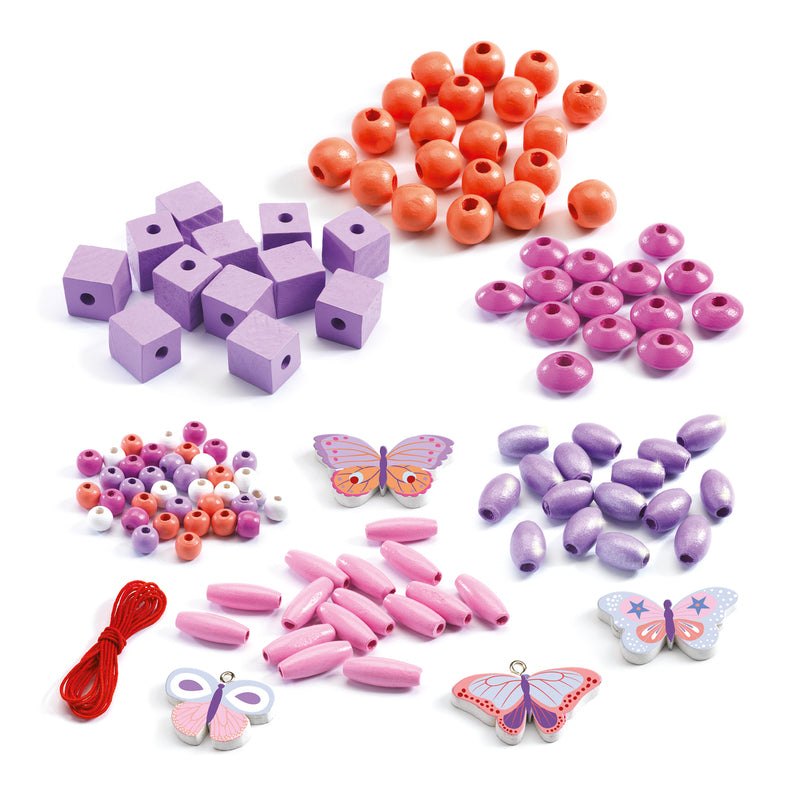 Djeco Wooden beads Butterfly