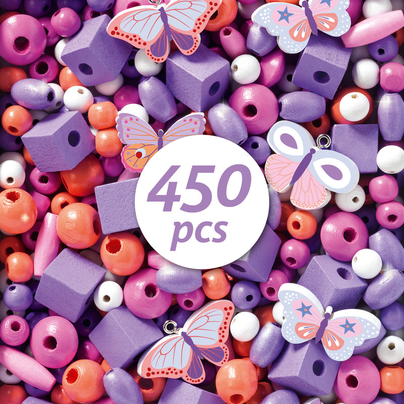 Djeco Wooden beads Butterfly