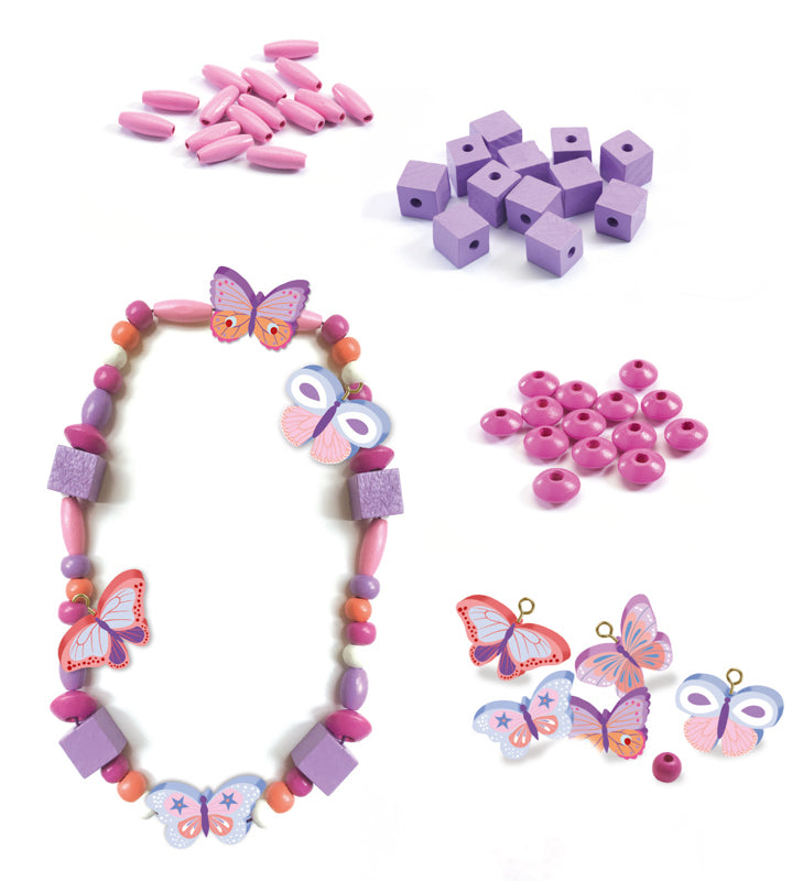Djeco Wooden beads Butterfly