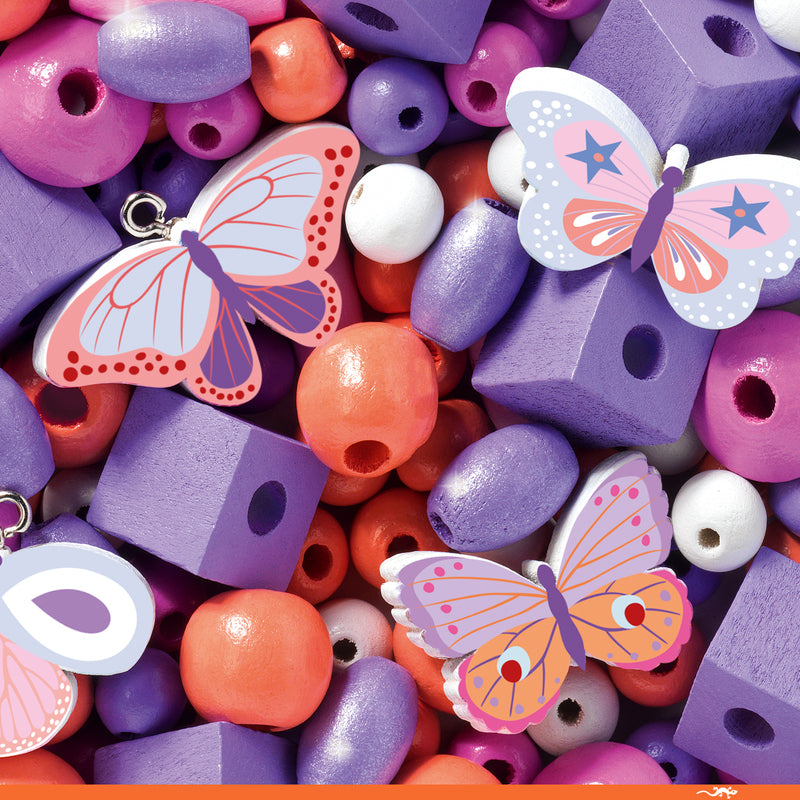Djeco Wooden beads Butterfly