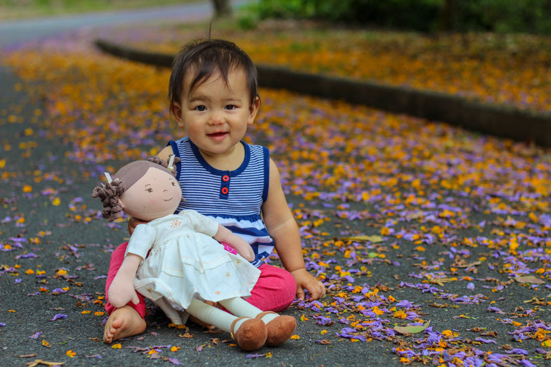 Bonikka Cecilia Linen Doll with Brown Hair