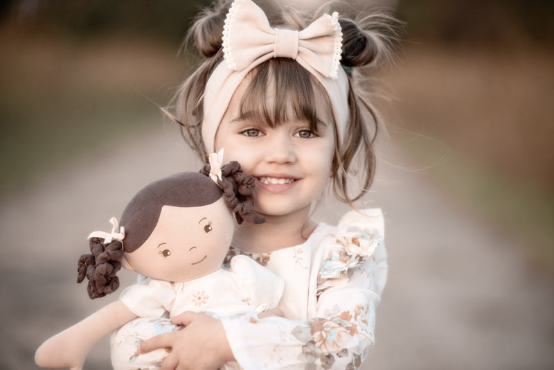 Bonikka Cecilia Linen Doll with Brown Hair
