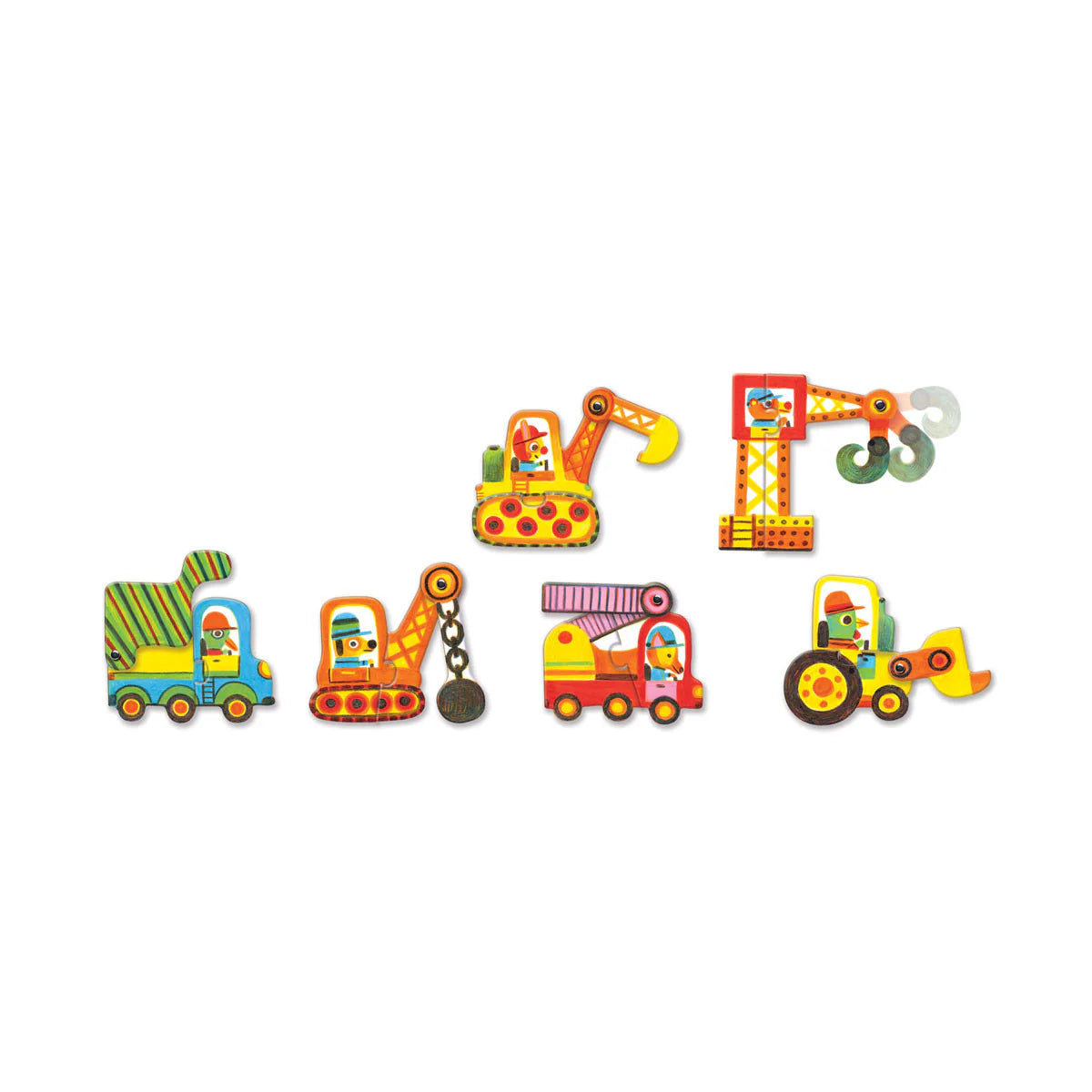 Djeco Puzzle Duo Vehicles 12 pc