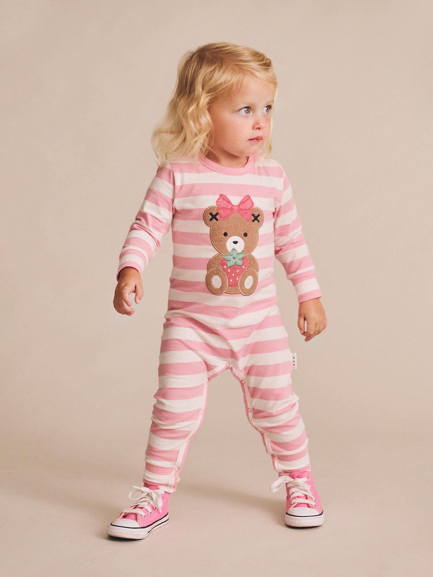 Huxbaby Strawberry Stripe Romper