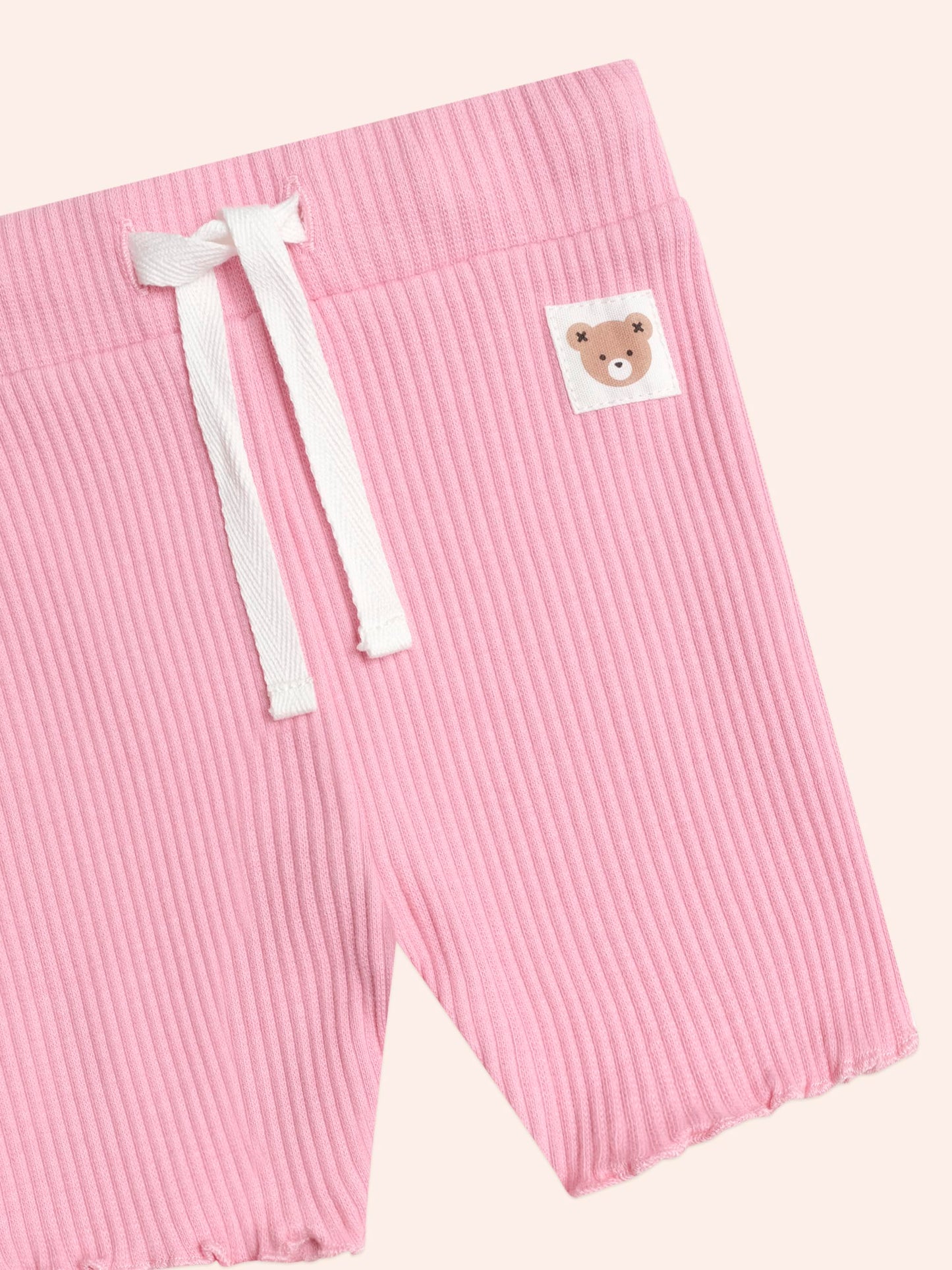 Huxbaby Pink Rib Bike Shortie
