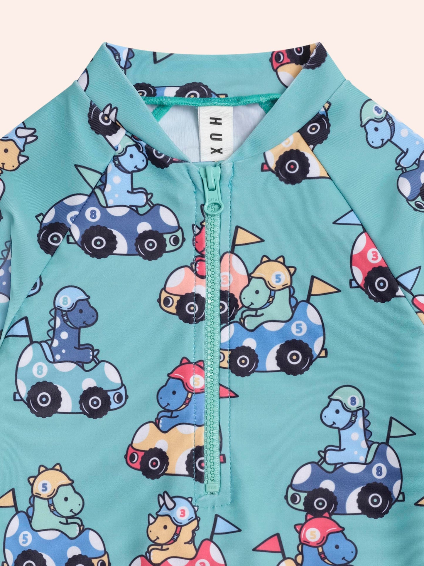 Huxbaby Racer Dino Swimsuit Shortie