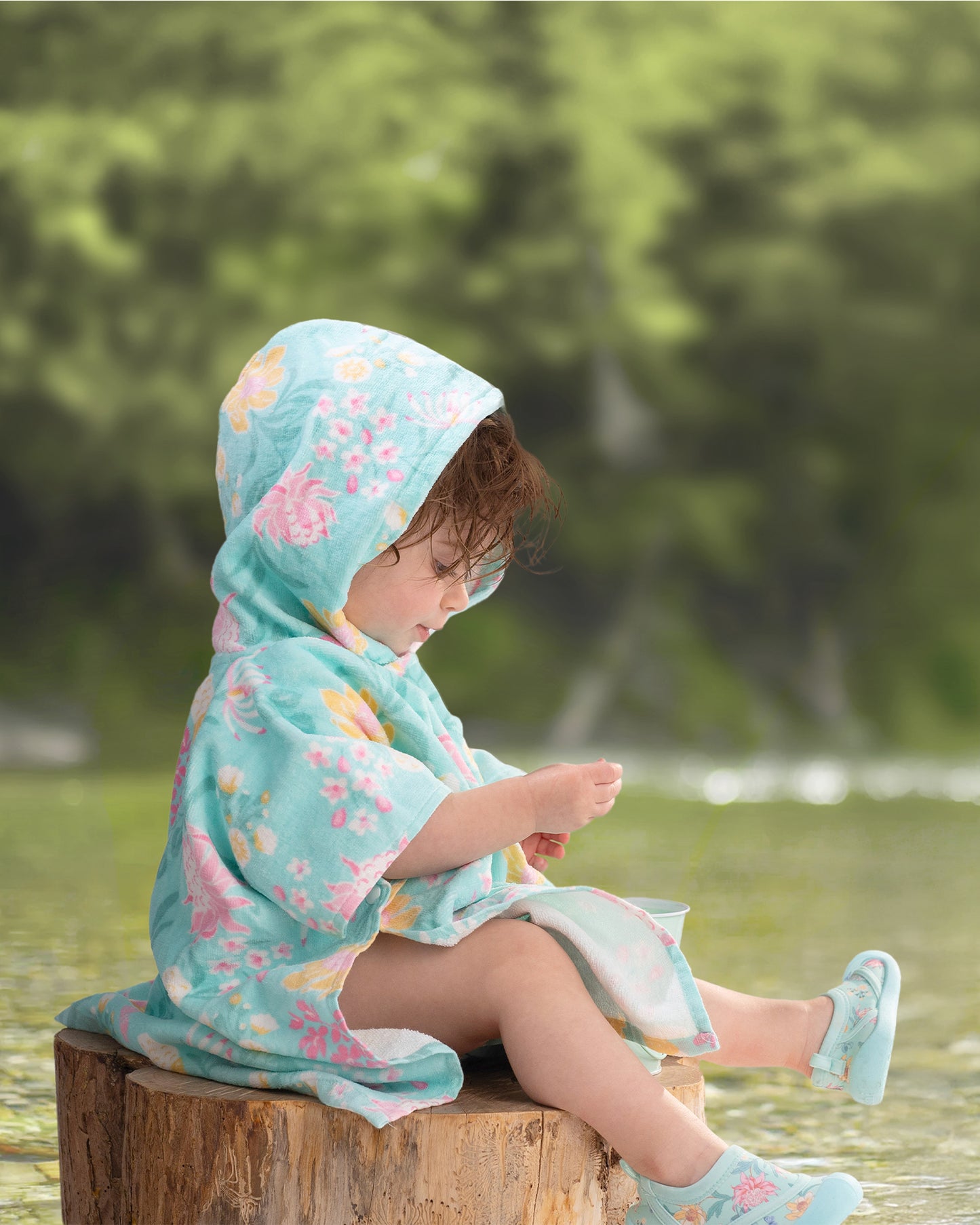 Toshi Hooded Towel Paradise Waratah Mint