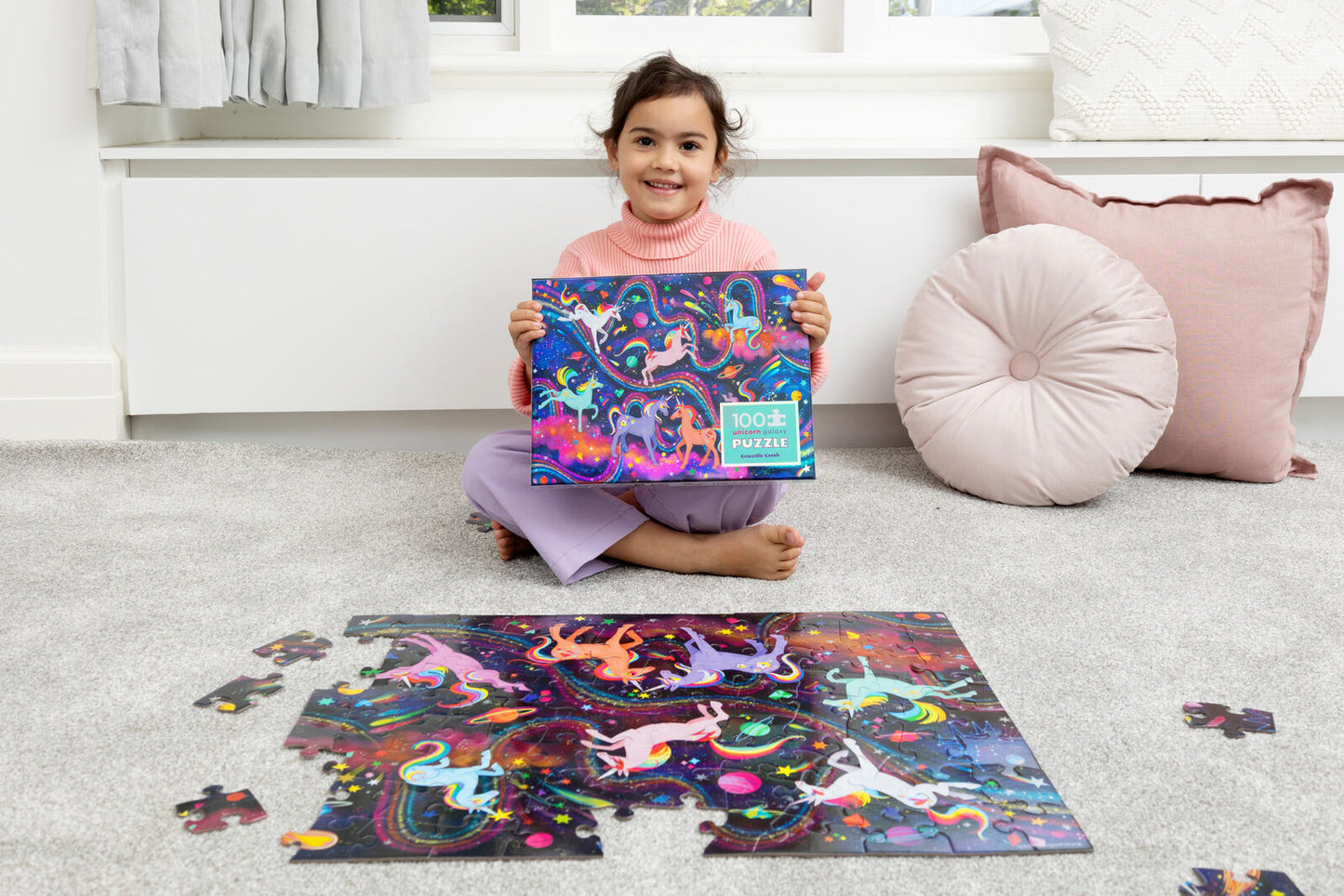Crocodile Creek Holographic Puzzle 100 pc - Unicorn Galaxy