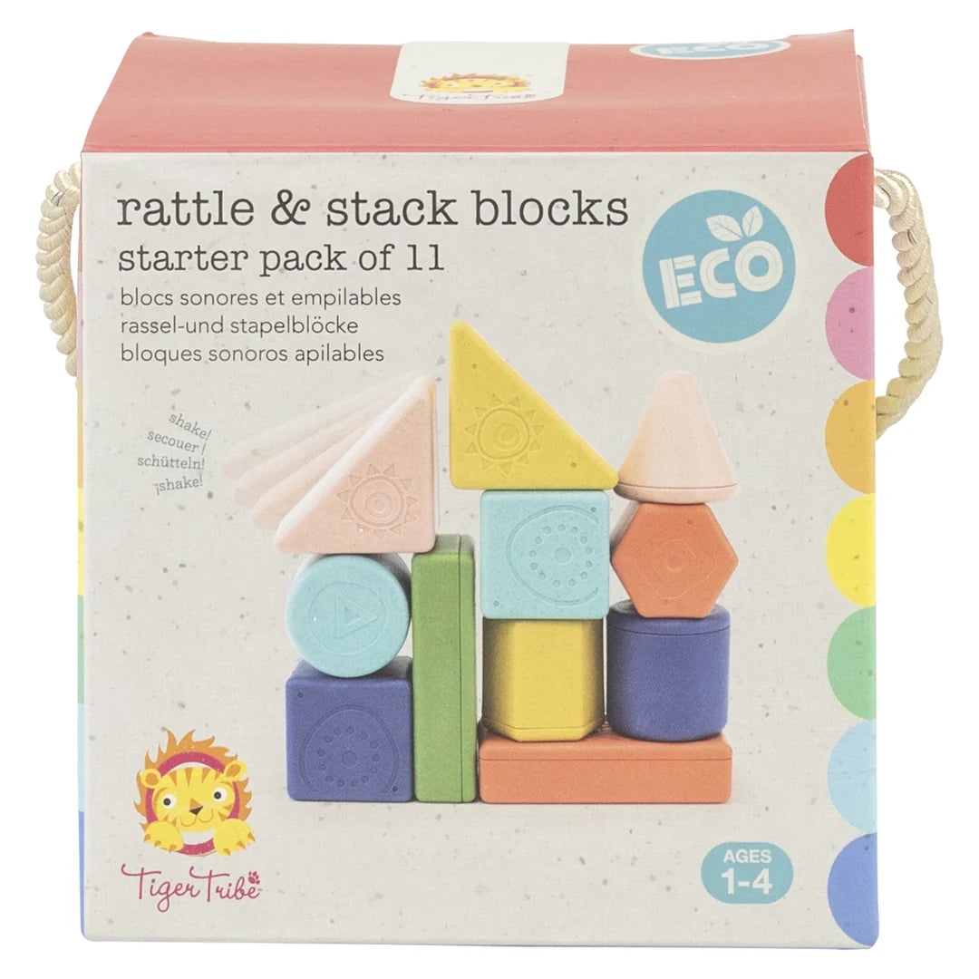 Tiger Tribe Rattle and Stack Blocks Starter pack (11 piece)