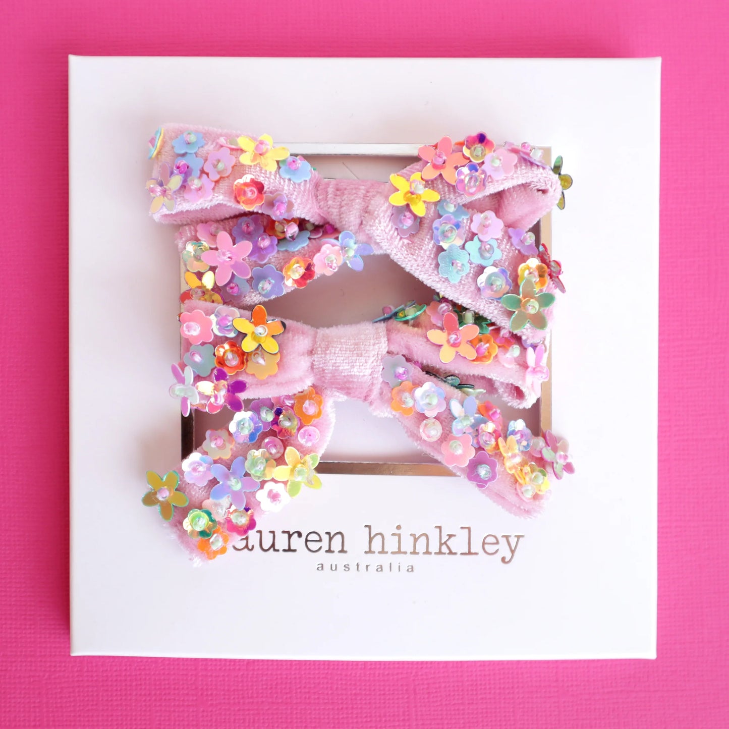 Lauren Hinkley Floral Sequin Bow Clip