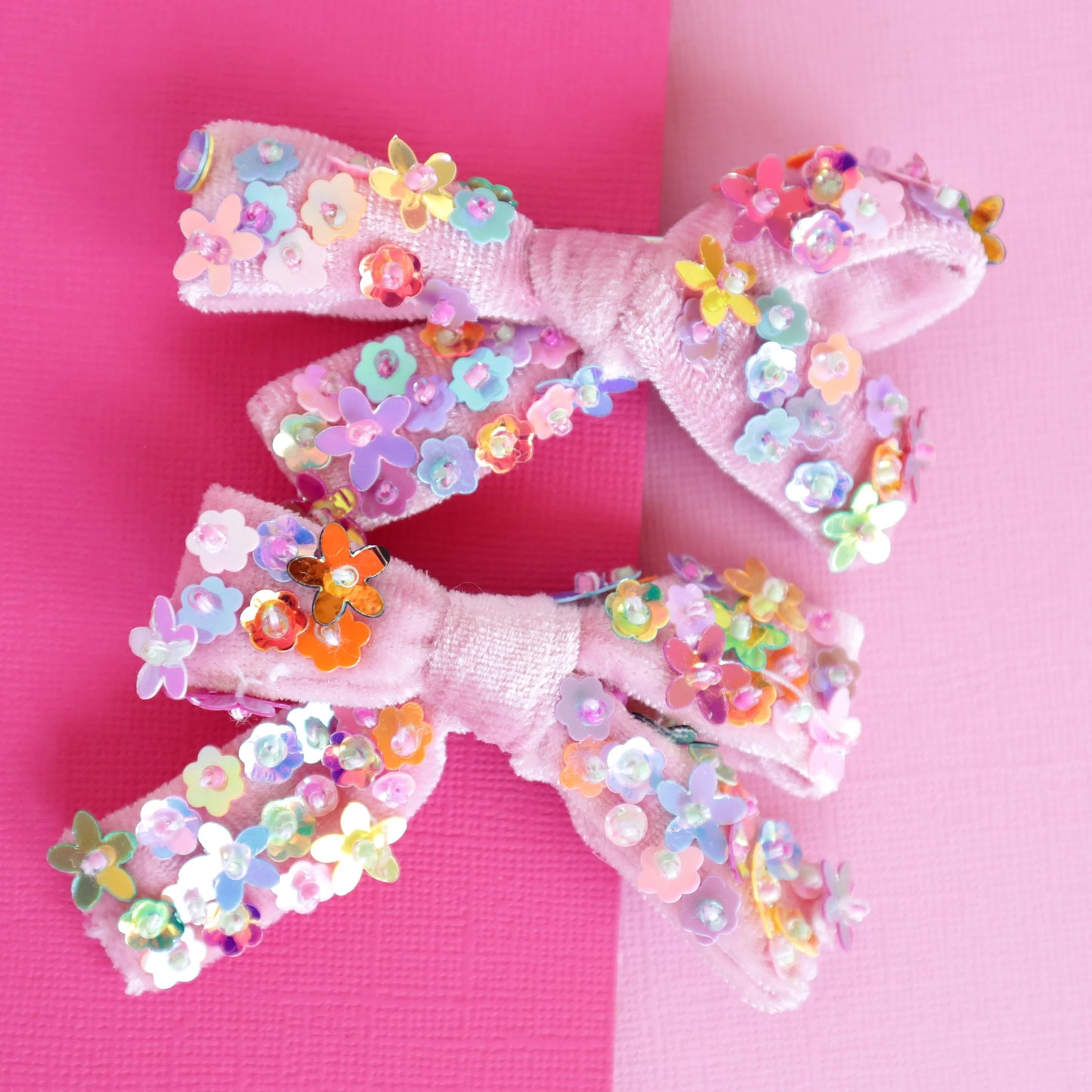 Lauren Hinkley Floral Sequin Bow Clip