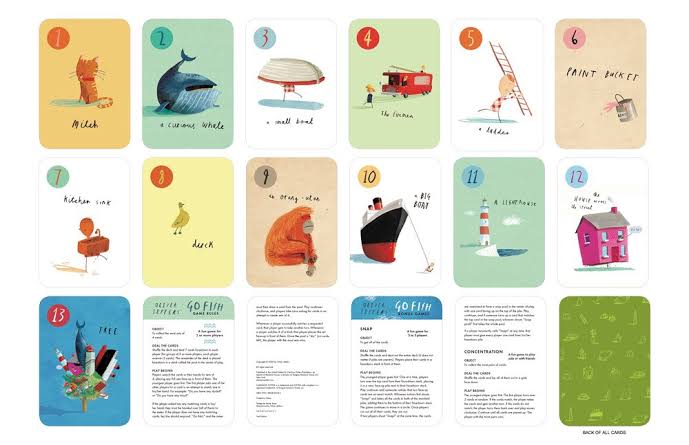 Go Fish: A 3-in-1 Card Deck Card Games Include Go Fish, Concentration, and Snap - Oliver Jeffers