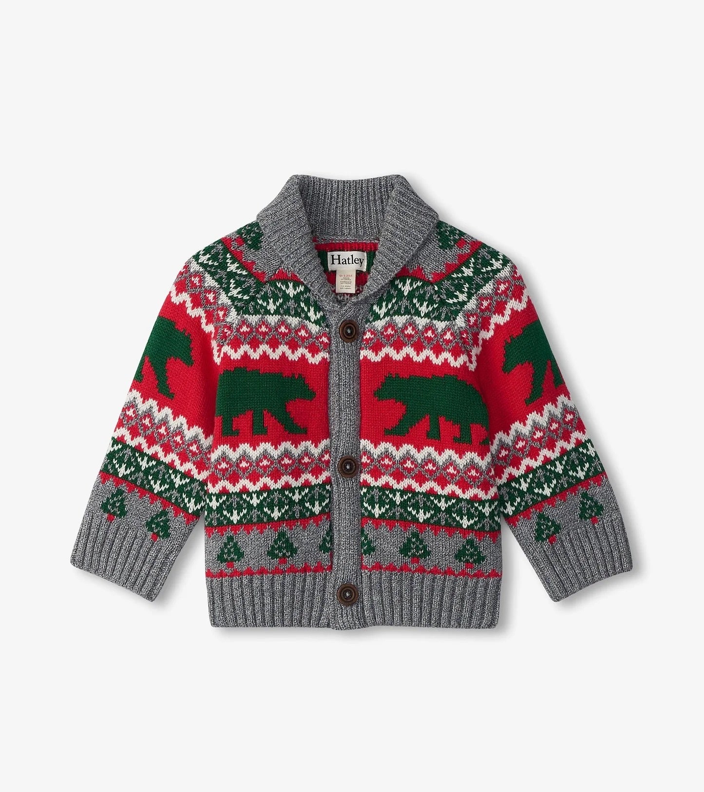 Hatley Knit Bear Shawl Collar Cardigan
