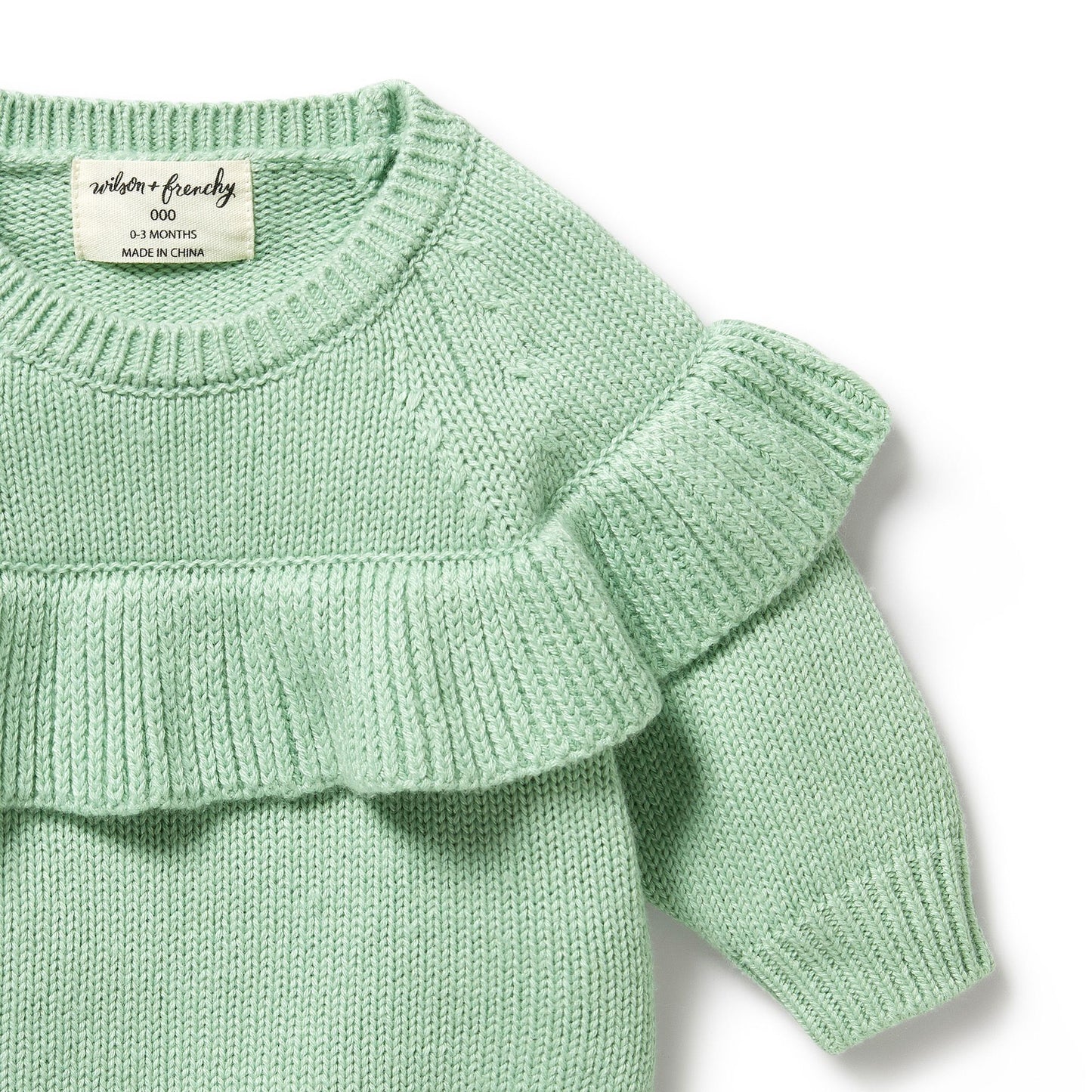 Wilson and Frenchy Mint Ruffle Jumper