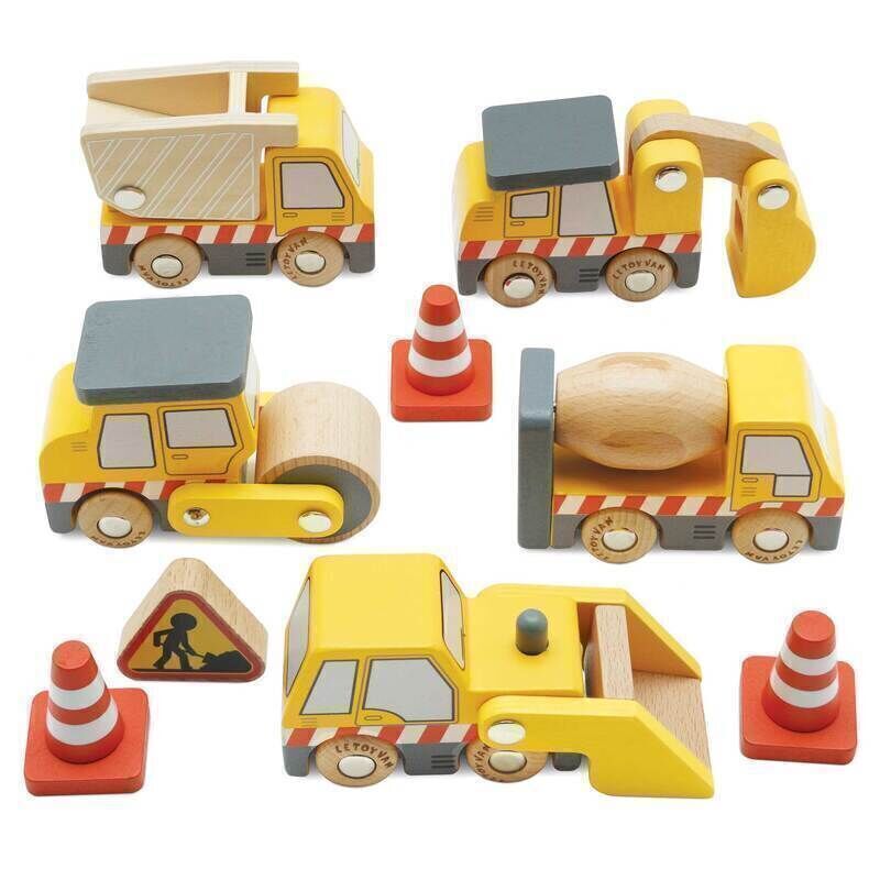 Le Toy Van Construction Toy Cars, Trucks & Diggers - 7 Pc