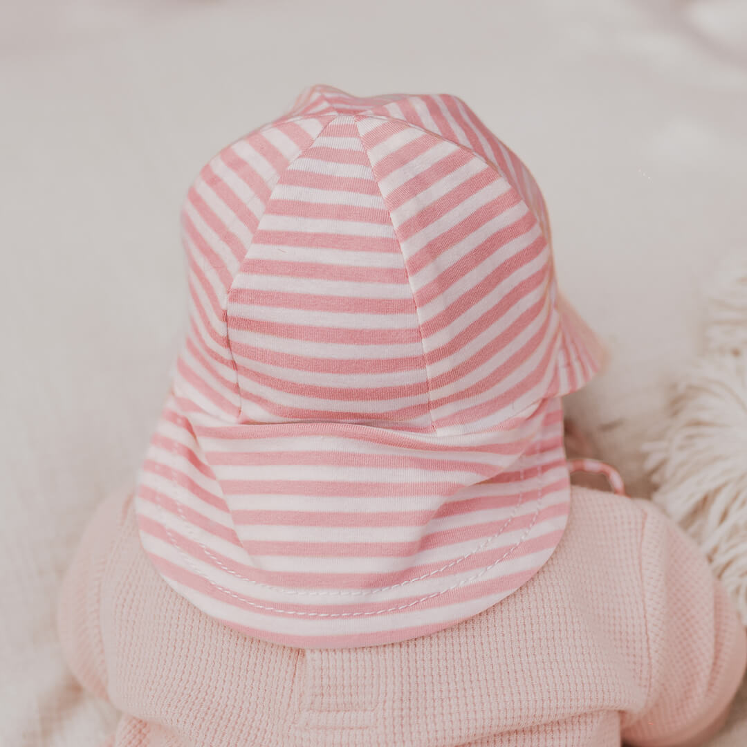 Bedhead Hats Legionnaire Flap Sun Hat - Pink Stripe