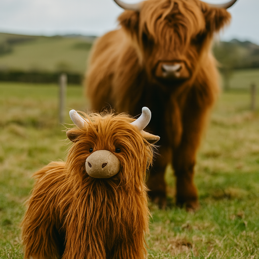 Lily and George Mac the Highland Cow