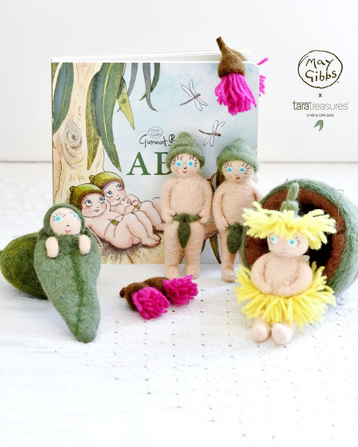 Tara Treasures x May Gibbs - Little Ragged Blossoms Doll with Gum Pod