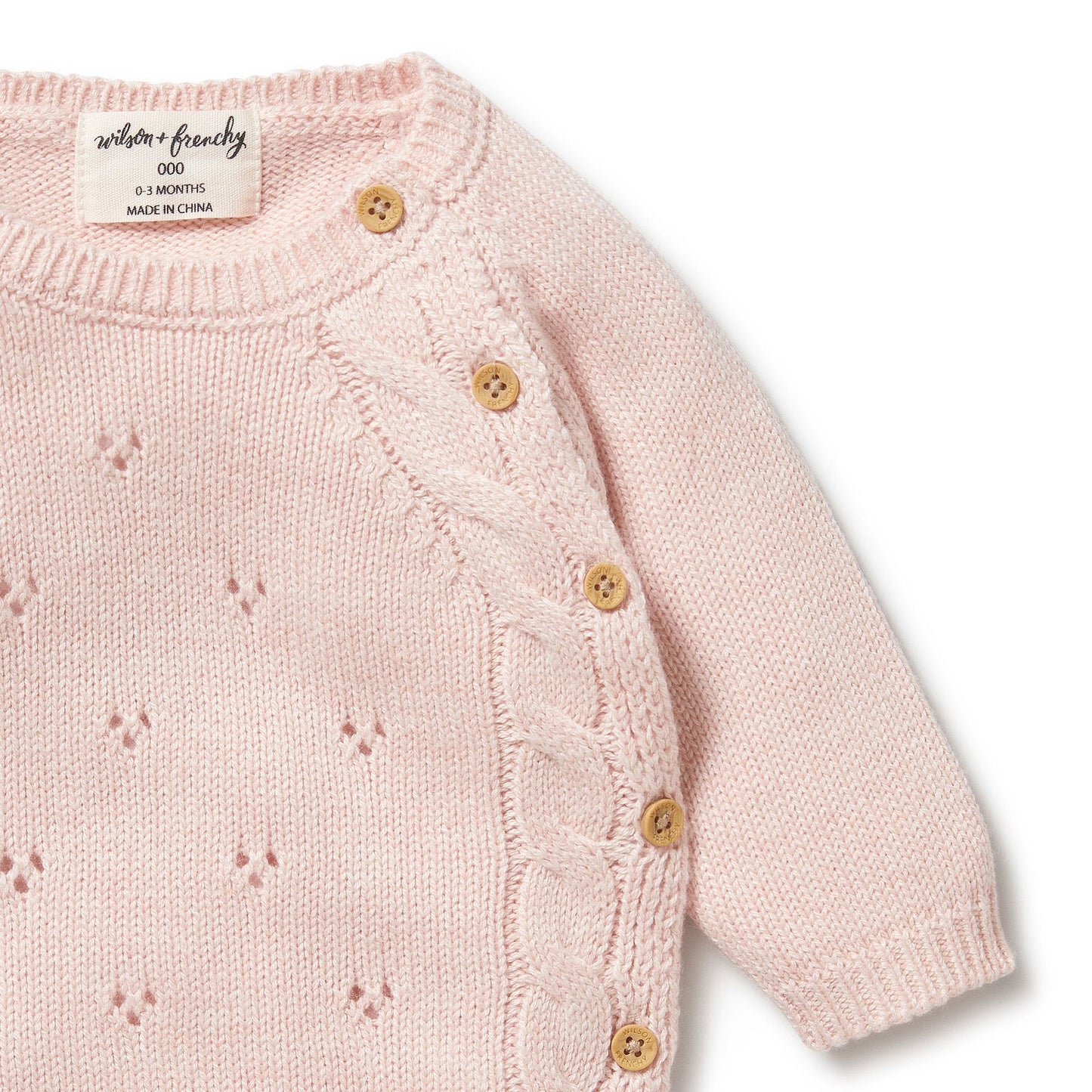 Wilson and Frenchy Pointelle Kimono Cardigan Pink
