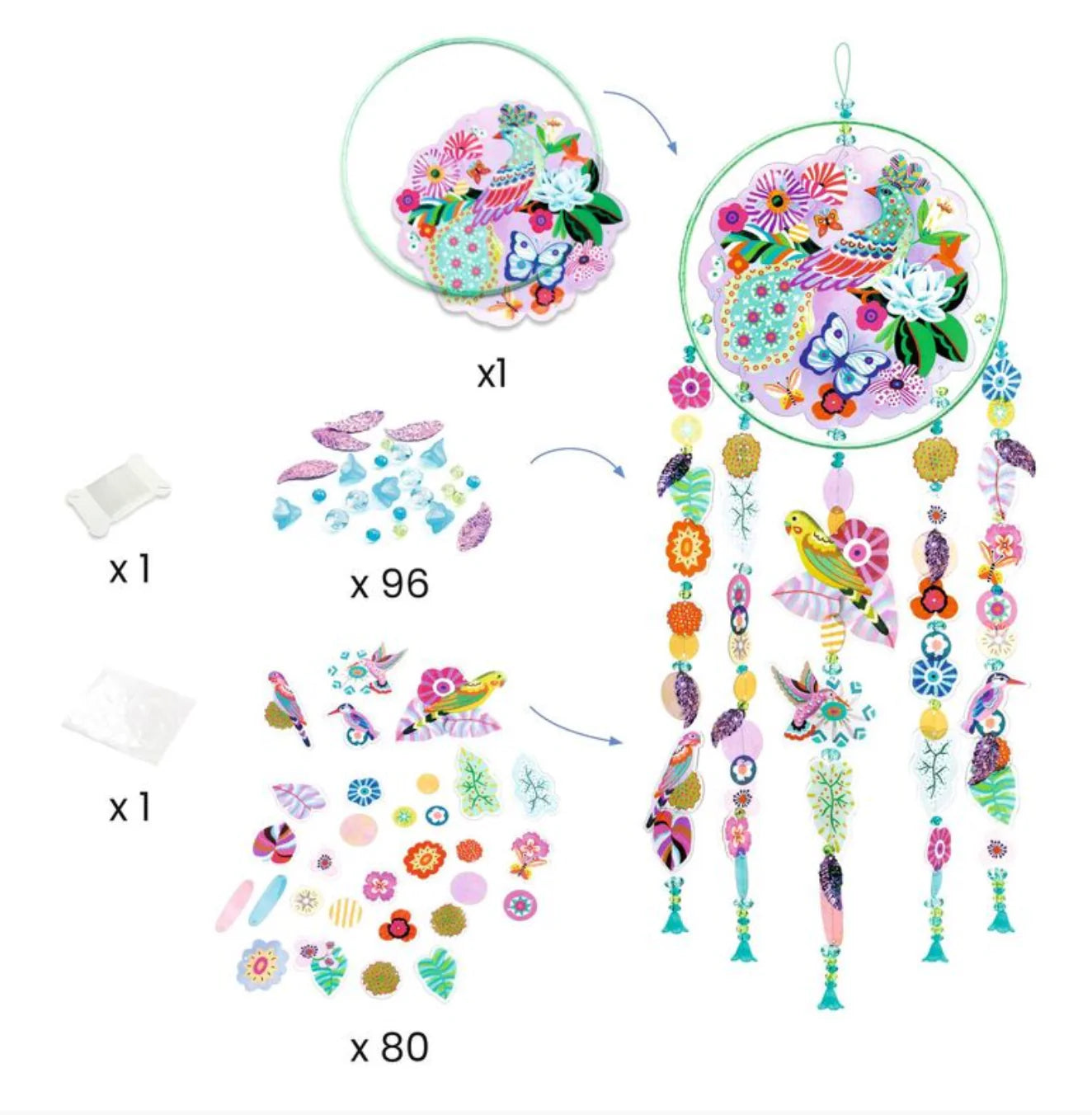 Djeco Do it Yourself Paradise Bird Suncatcher
