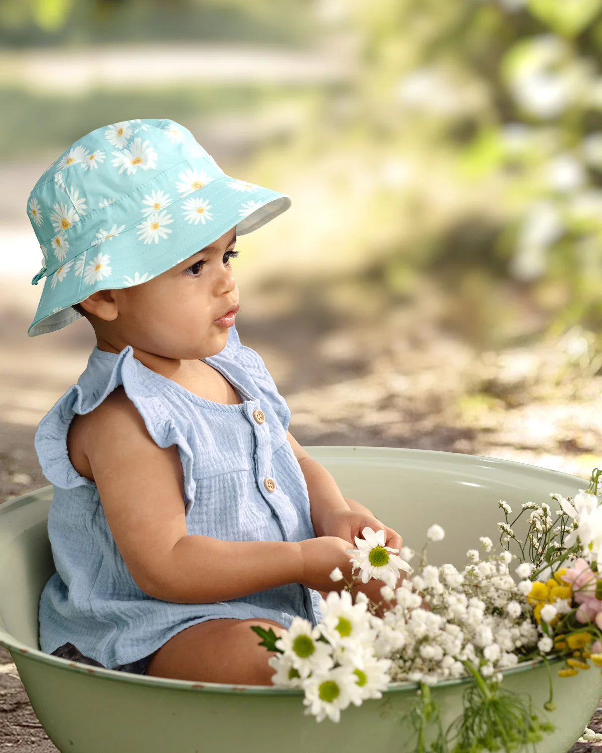 Toshi Sunhat Spell Daisy Teal