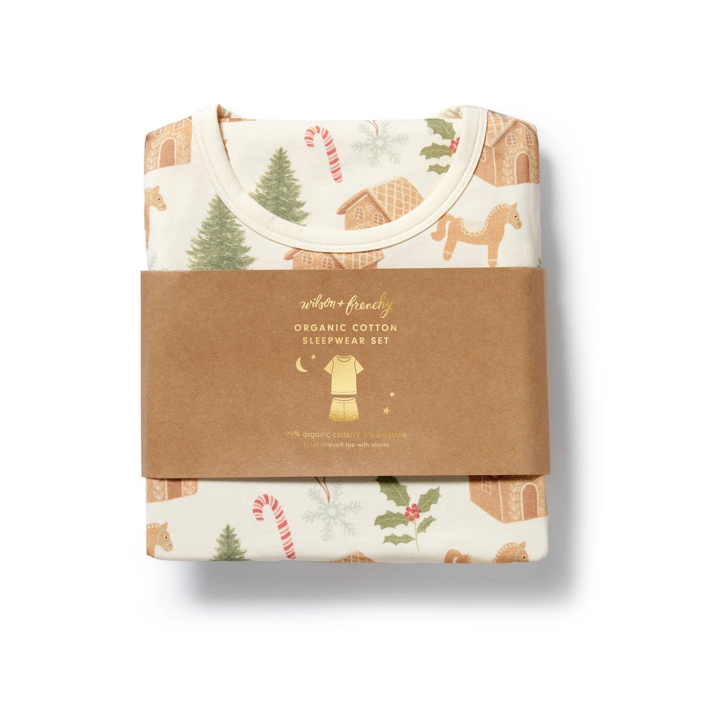 Wilson & Frenchy Holly Jolly Magic Organic Short Sleeved Pyjamas