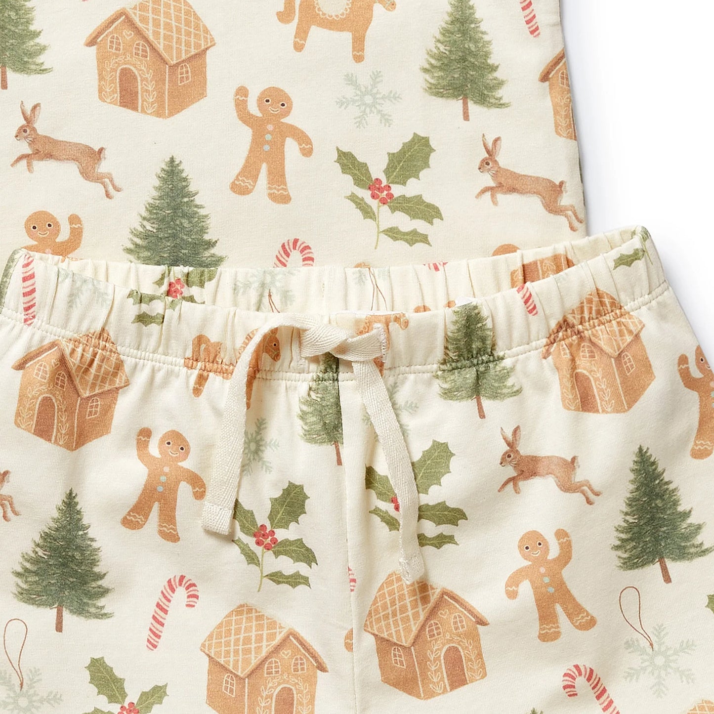 Wilson & Frenchy Holly Jolly Magic Organic Short Sleeved Pyjamas