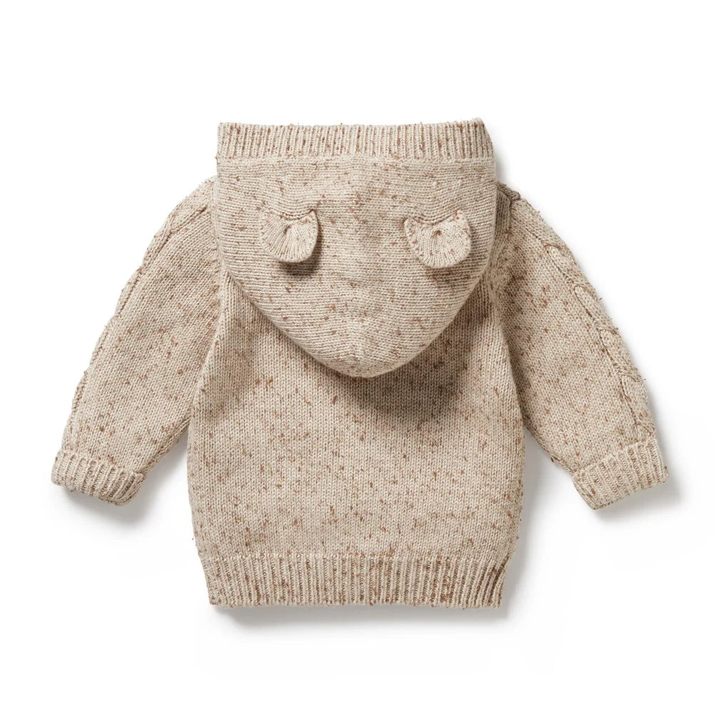 Wilson and Frenchy Almond Fleck Organic Knitted Cable Jacket