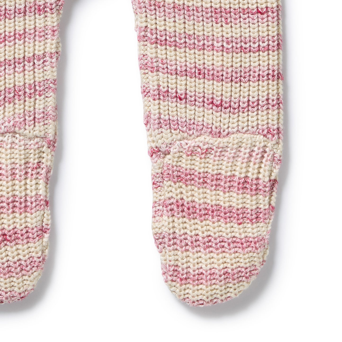Wilson and Frenchy Rhubarb and Cream Organic Knitted Stripe Legging with Feet