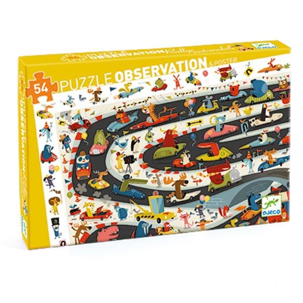 Djeco Car Rally Observation Puzzle 54pc