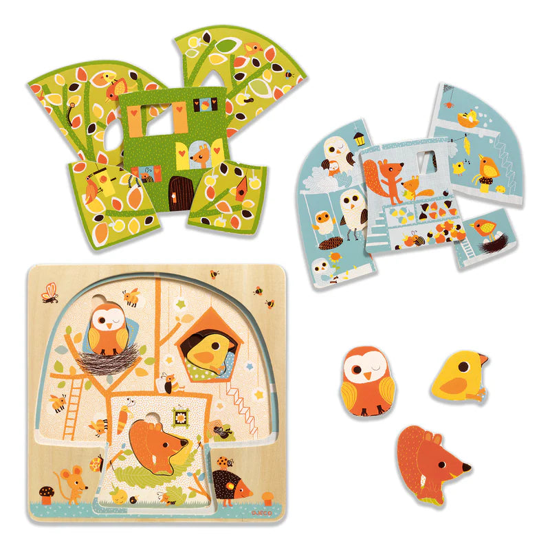 Djeco Chez-nut Tree 3 Layer Puzzle