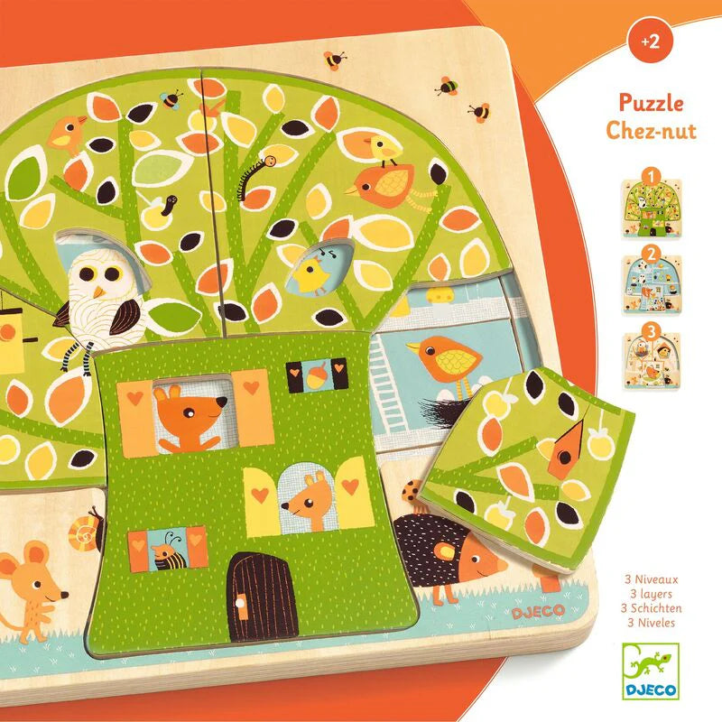 Djeco Chez-nut Tree 3 Layer Puzzle