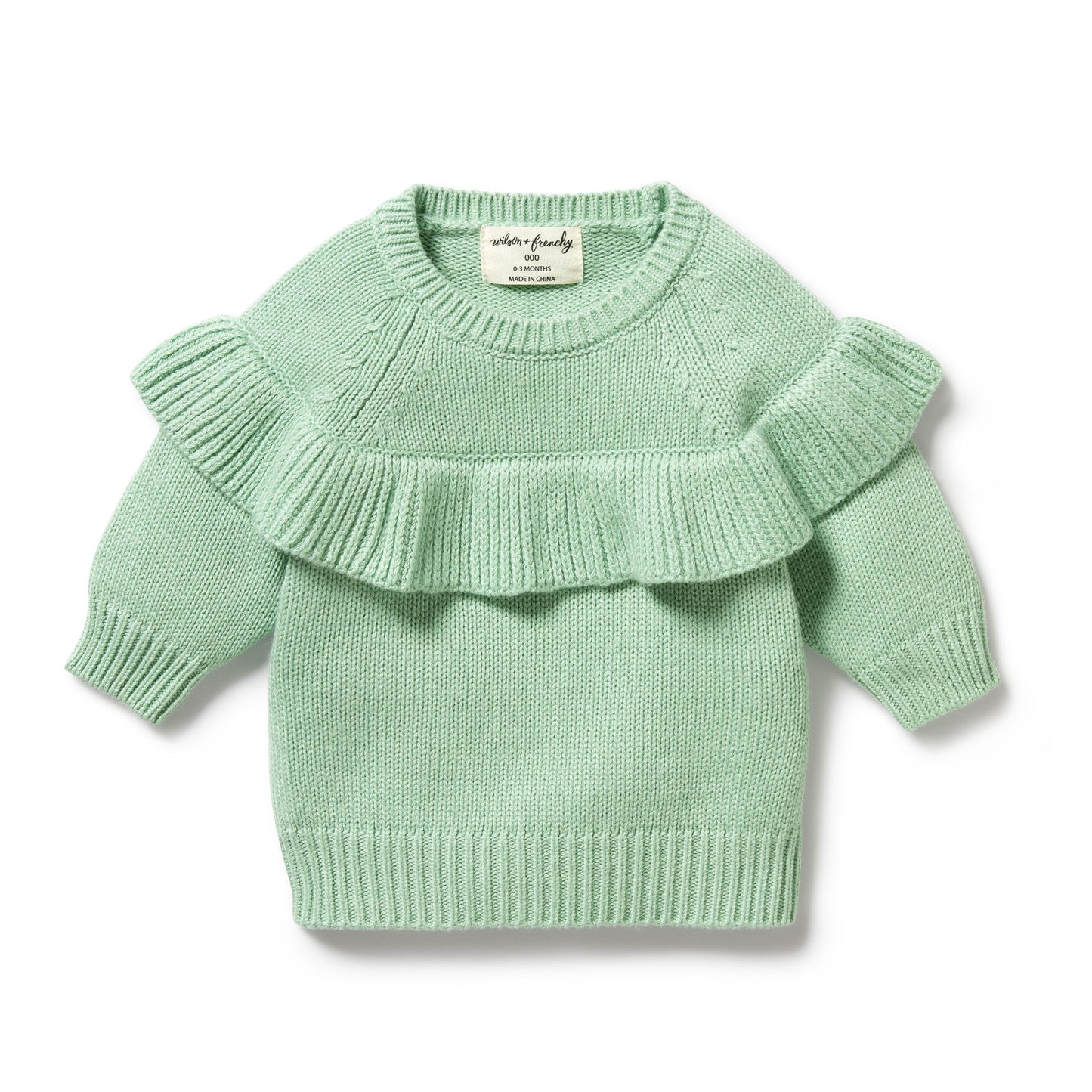 Wilson and Frenchy Mint Ruffle Jumper