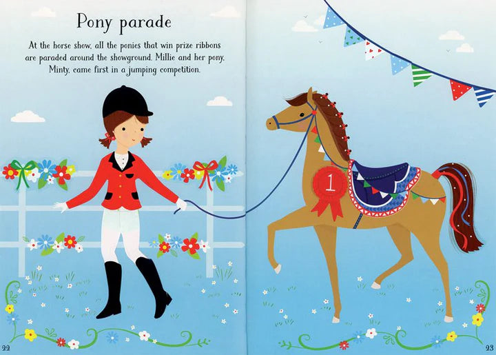 Usborne Little Sticker Dolly Dressing Ponies