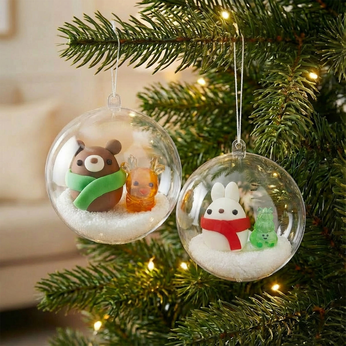 Tiger Tribe Clay Craft - Ornament Kit - Bear & Bunny