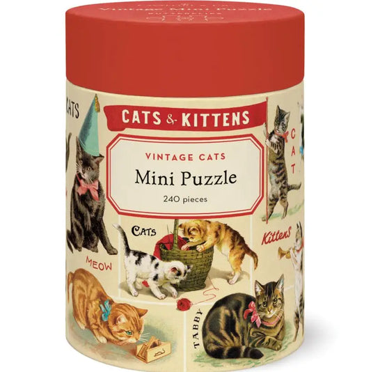 Cavallini – 240 Pc Mini Puzzle Vintage Cats