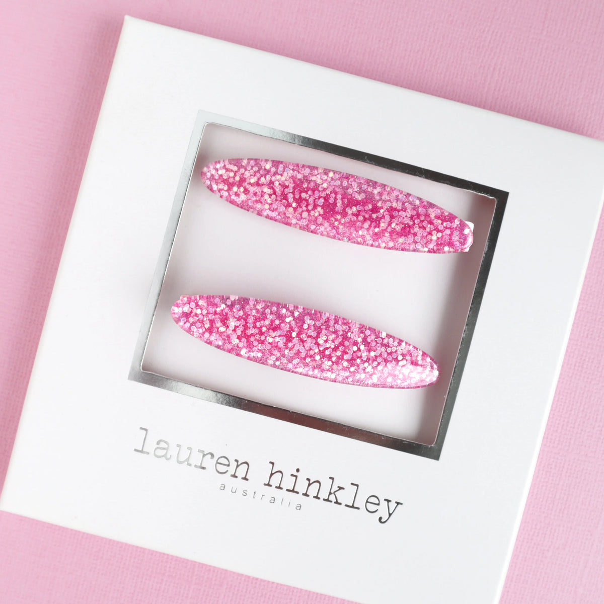 Lauren Hinkley Pink Sparkle Glitter Clips