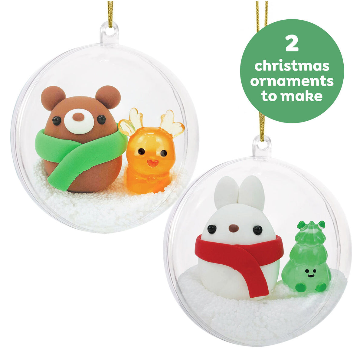 Tiger Tribe Clay Craft - Ornament Kit - Bear & Bunny