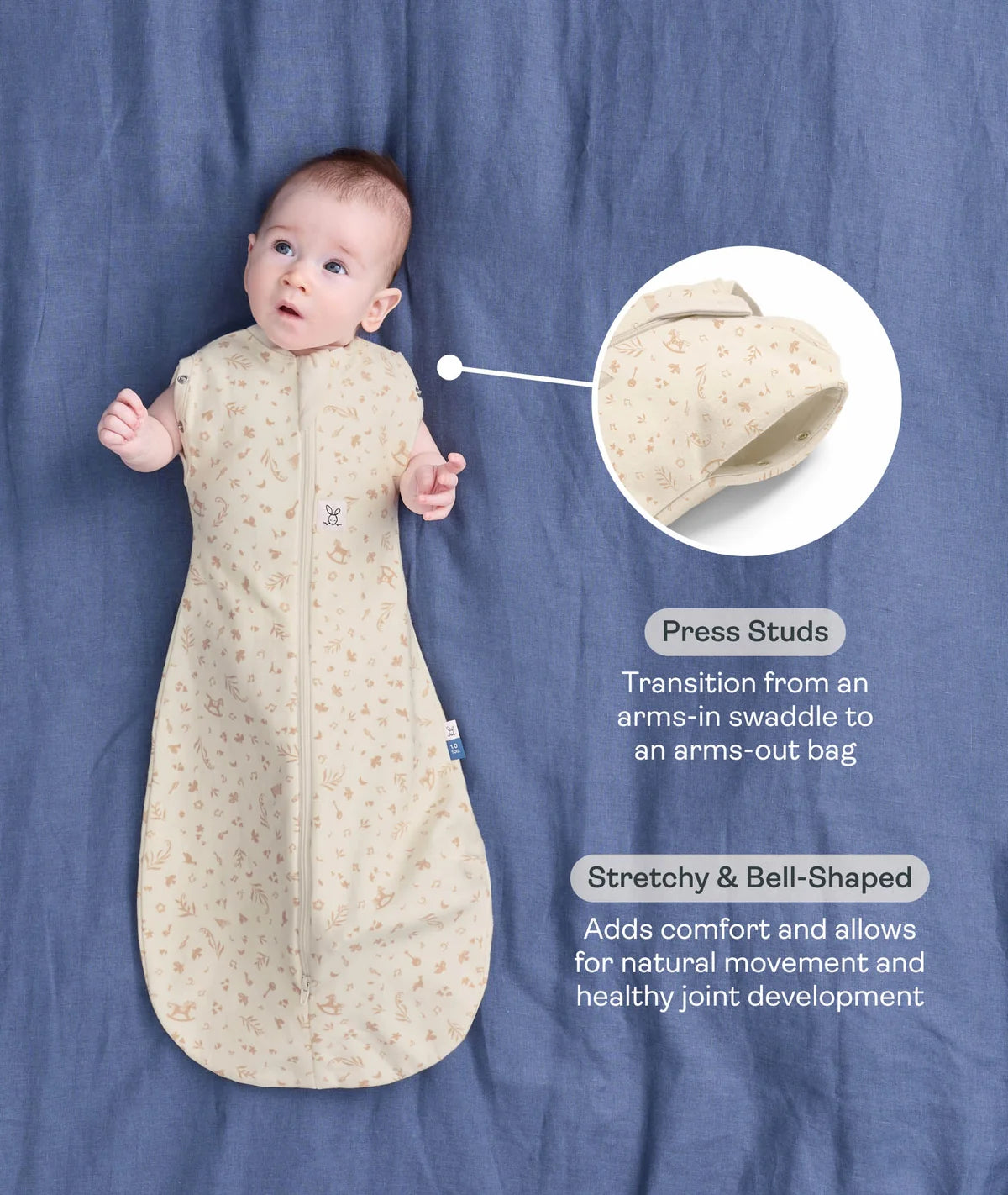PREORDER ErgoPouch Cocoon Swaddle Bag 1.0 TOG - Lullaby 0-3 months