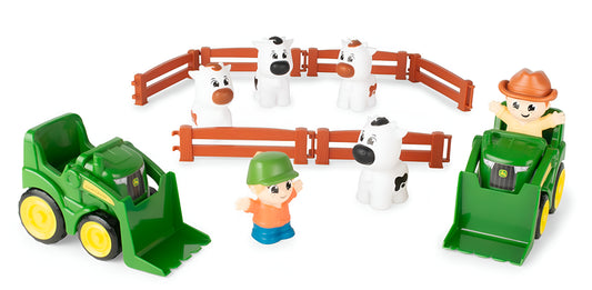 John Deere The Cows Are Out Farm Toy Playset