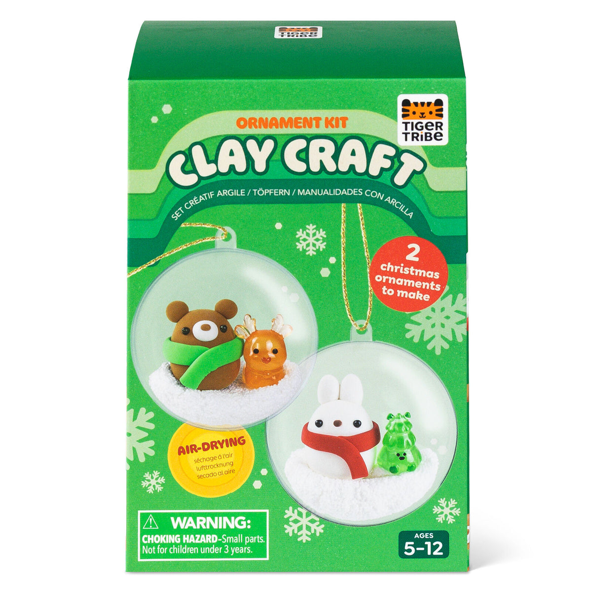 Tiger Tribe Clay Craft - Ornament Kit - Bear & Bunny