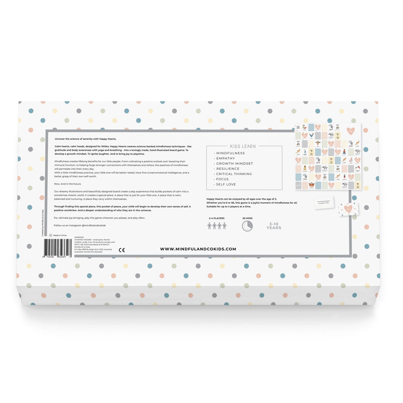 Mindful and Co Kids Happy Hearts Board Game