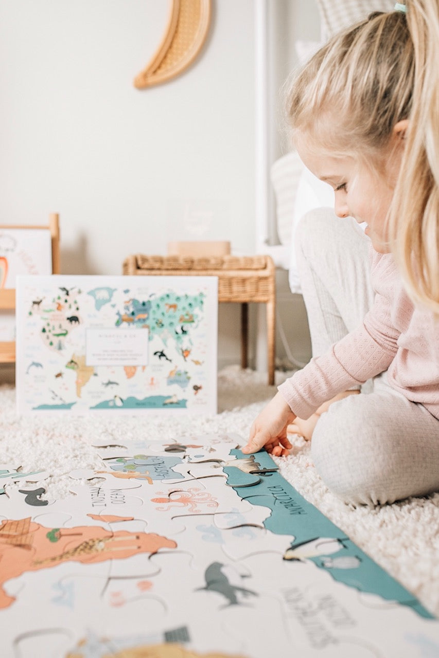 Mindful and Co Kids World Map Floor Puzzle