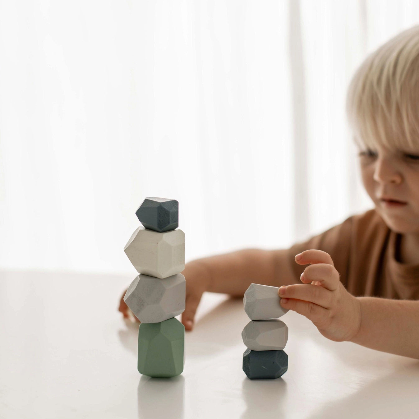 Mindful and Co Kids Patience Pebbles - Seafoam